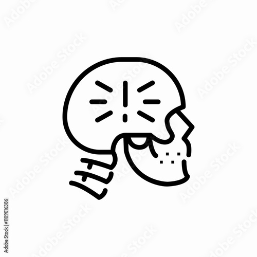 neck pain icon sign vector