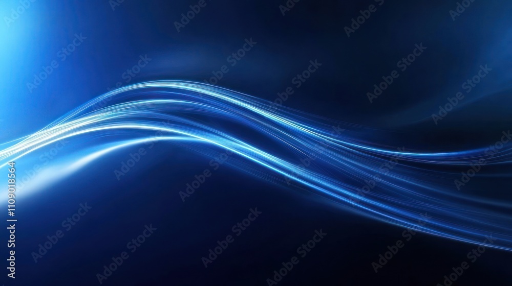 Obraz premium Abstract blue waves creating a serene calming effect