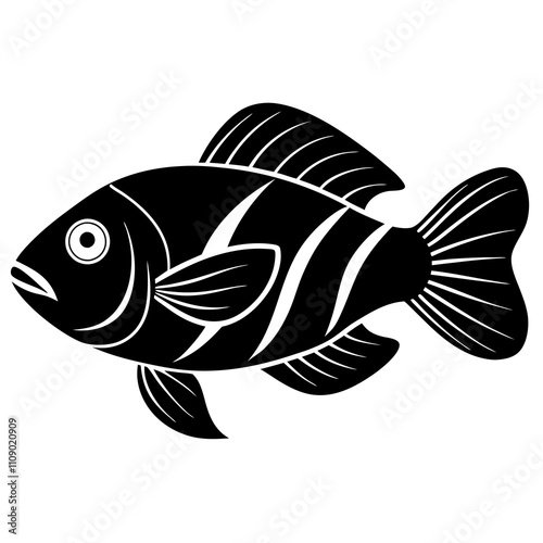 black and white fish