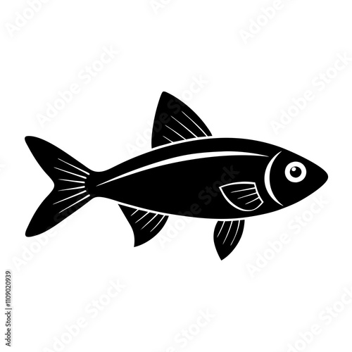 black and white fish