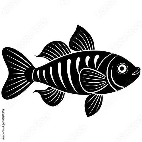 black and white fish