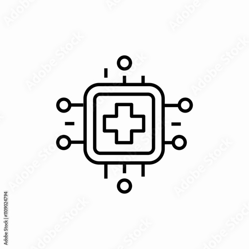 digital healthcare icon sign vector