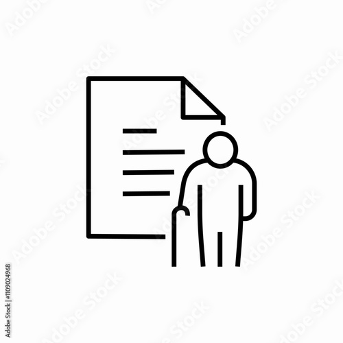 employment contract icon sign vector