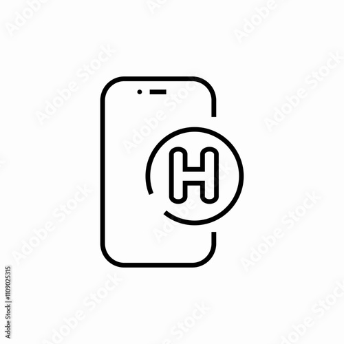 hospital number icon sign vector