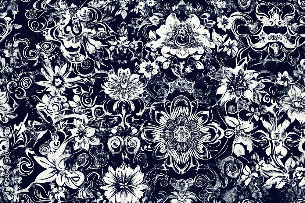 Abstract elegance seamless pattern with floral background
Abstract elegance seamless pattern with floral background