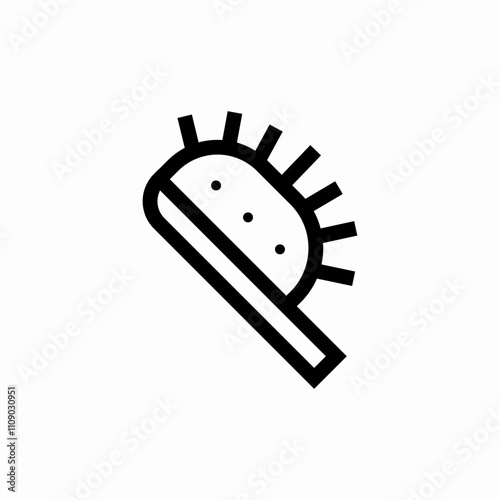 brush fur icon sign vector