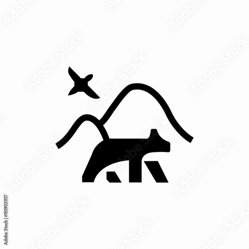 glacier area icon sign vector