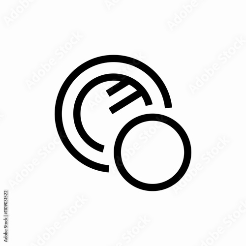 make up blush icon sign vector