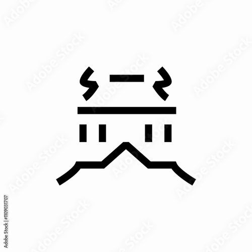 melting of the glacier icon sign vector