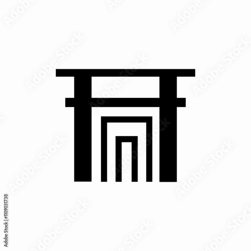 minaret and dome icon sign vector