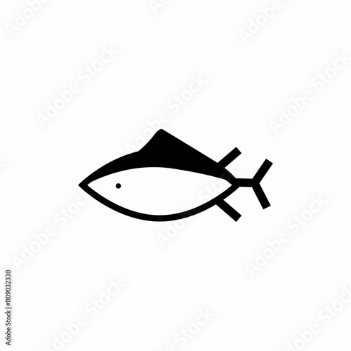 simple fish icon sign vector photo