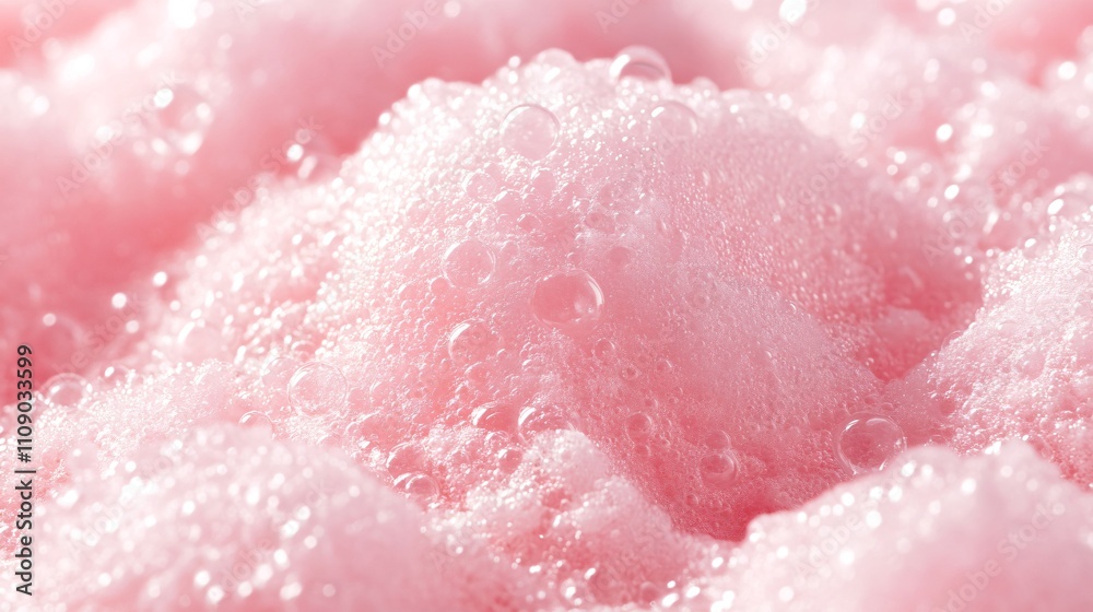 Fototapeta premium Vibrant Close-Up of Pink Tapioca Bubbles with Popping Effect
