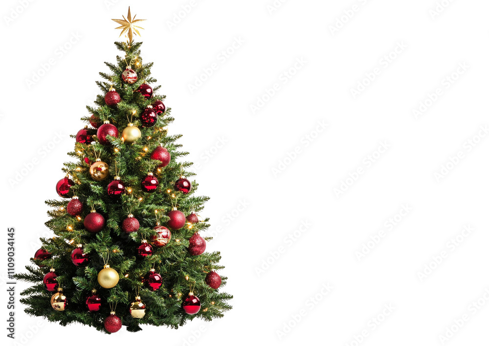 A decorated Christmas tree on a white background, captured in sharp detail with no blur, perfect for holiday-themed designs and festive decorations.
A decorated Christmas tree on a white background, captured in sharp detail with no blur, perfect for holiday-themed designs and festive decorations.
