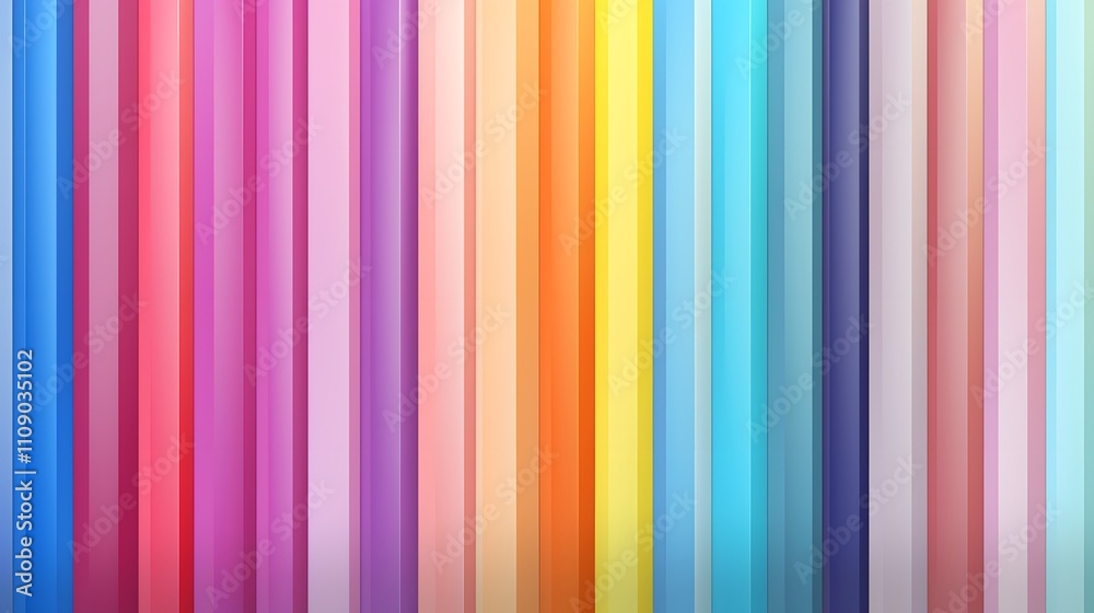 A row of rainbow colored vertical lines, gradient soft pastel colors lines background A row of rainbow colored vertical lines, gradient soft pastel colors lines background