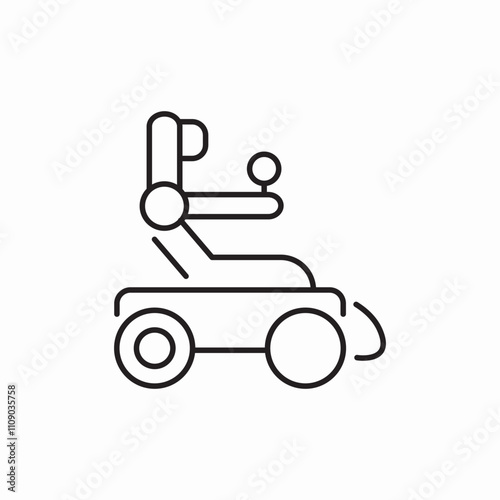 automatic wheelchair icon sign vector