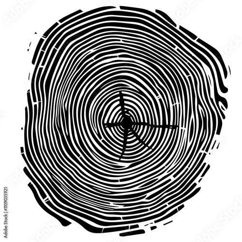 tree vector tree lines lines fingerprint finger