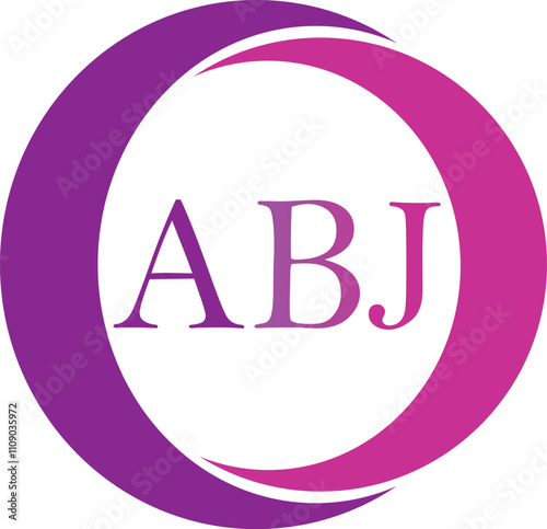 Abj circle concept logo design template photo