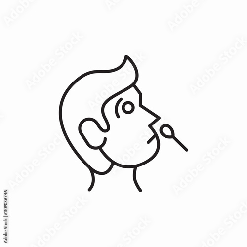nasal swab icon sign vector