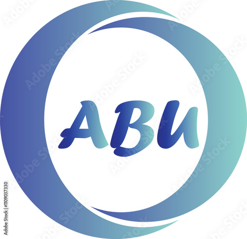 ABU circle concept logo design template