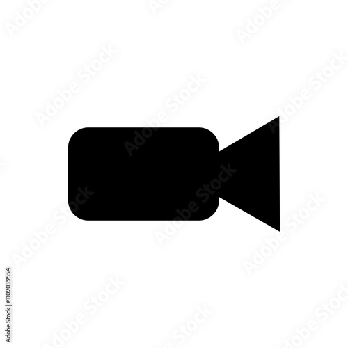 video camera or camcorder flat vector icon. movie sign, cinema