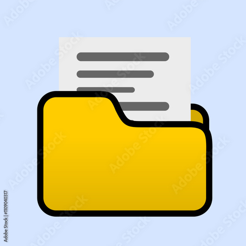 folder icon isolated on blue background