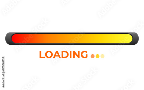 modern loading bar progress icon on white