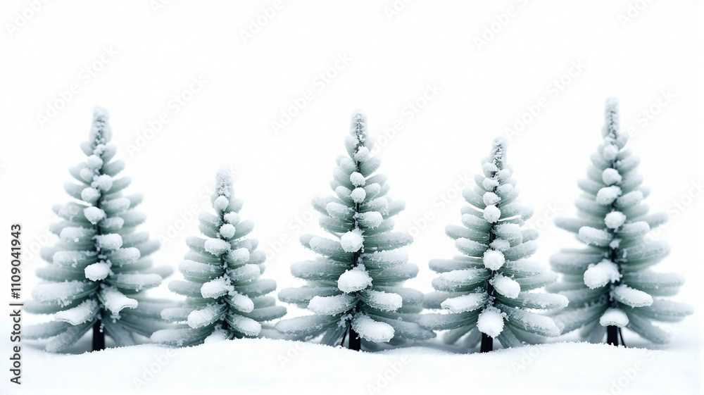 Obraz premium snow covered pine tree