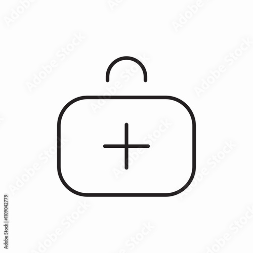 first aid kit icon sign vector