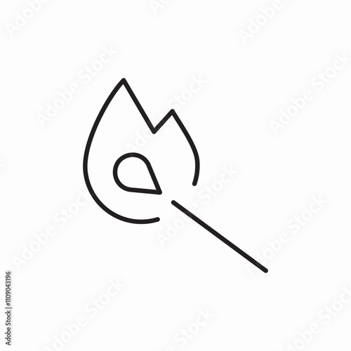 match fire icon sign vector