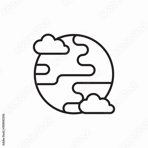 planet air icon sign vector