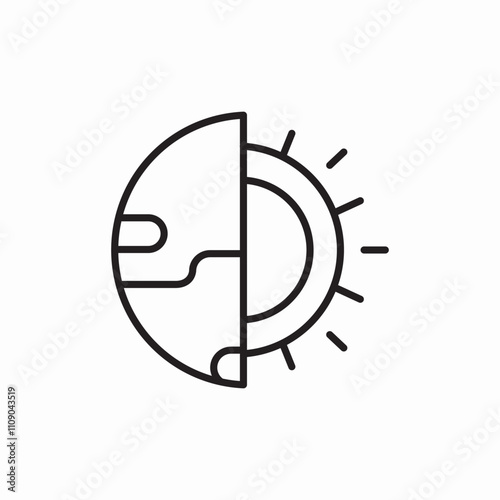 planet sun icon sign vector