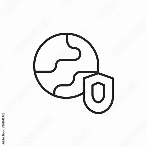 planet protection icon sign vector