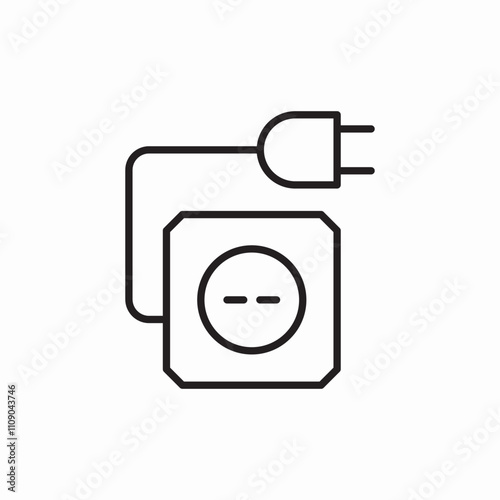 plug socket icon sign vector