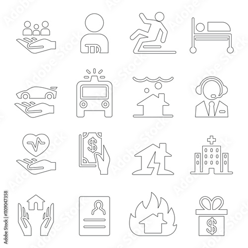 insurance business icons