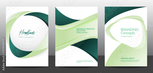 Template vector design for Brochure, AnnualReport, Corporate Presentation, Portfolio, Flyer, layout modern, posters set with grapient shape patterns. Eps10