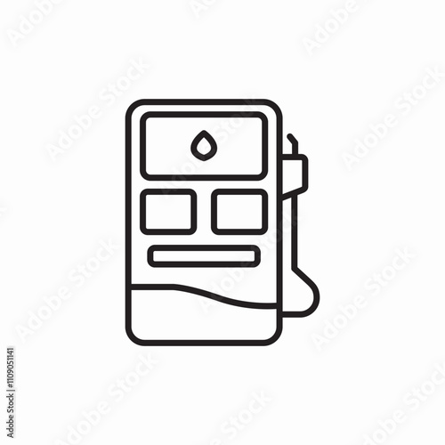 petrol pump station icon sign vector