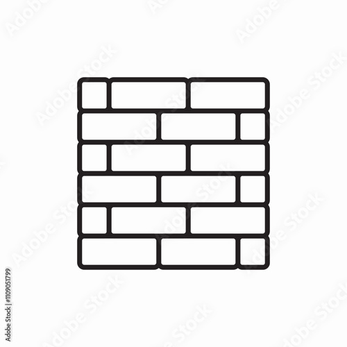 wall brick icon sign vector