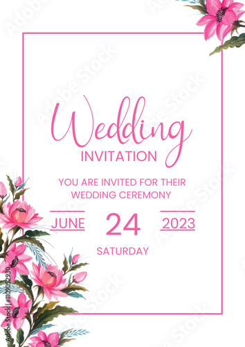 Luxury Wedding card invitation design template