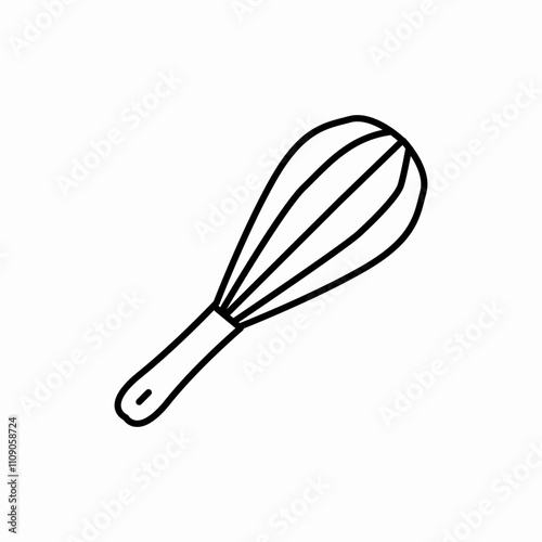 kitchen whisk icon sign vector