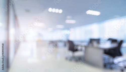 Wallpaper Mural Modern Workplace Environment. Blurred Perspective Highlighting Open Office Layouts, Bright Lighting, and the Dynamic Collaboration Atmosphere of Contemporary Corporate Spaces  Torontodigital.ca