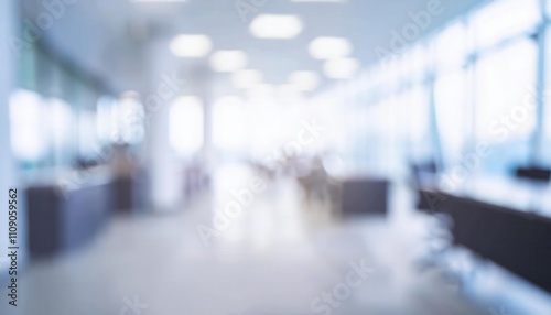 Wallpaper Mural Modern Workplace Environment. Blurred Perspective Highlighting Open Office Layouts, Bright Lighting, and the Dynamic Collaboration Atmosphere of Contemporary Corporate Spaces  Torontodigital.ca