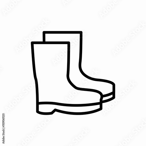 rain boots icon sign vector