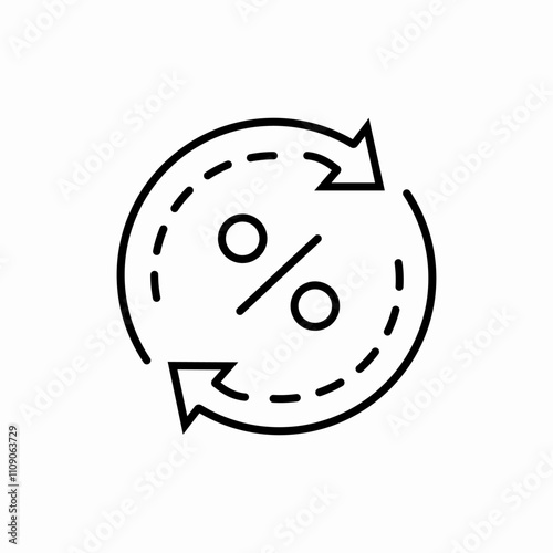 continual discounts icon sign vector