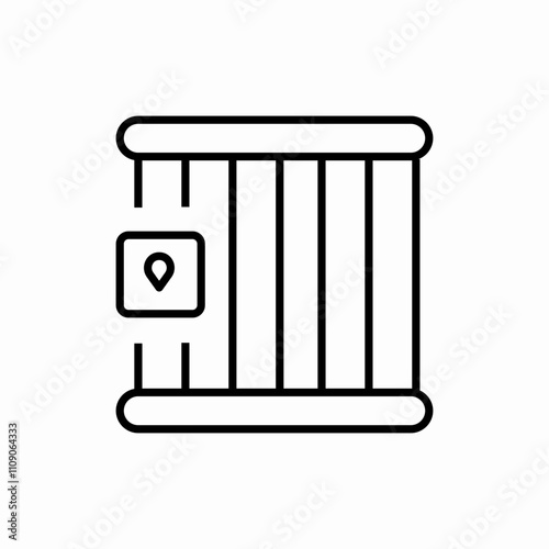 prison cage icon sign vector