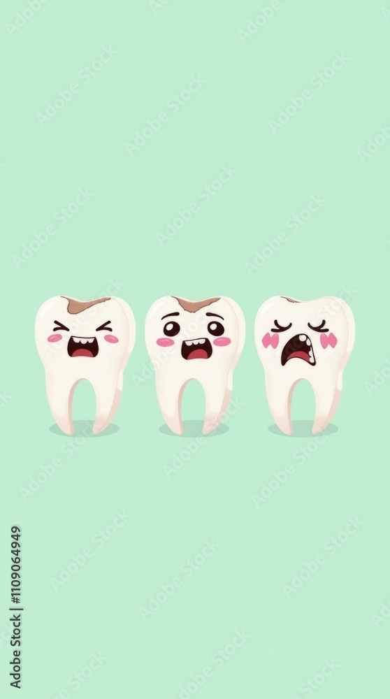 Obraz premium Tooth Troubles: A Painful Trio