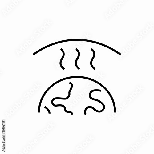 greenhouse effect icon sign vector