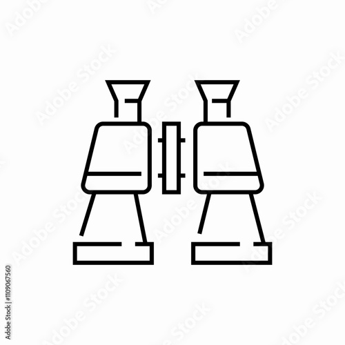 travel binoculars icon sign vector