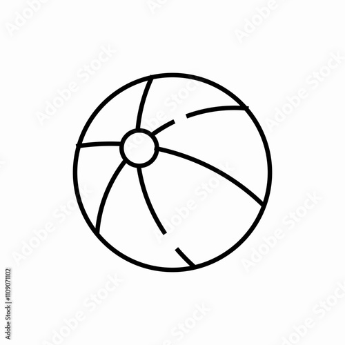 beach ball icon sign vector