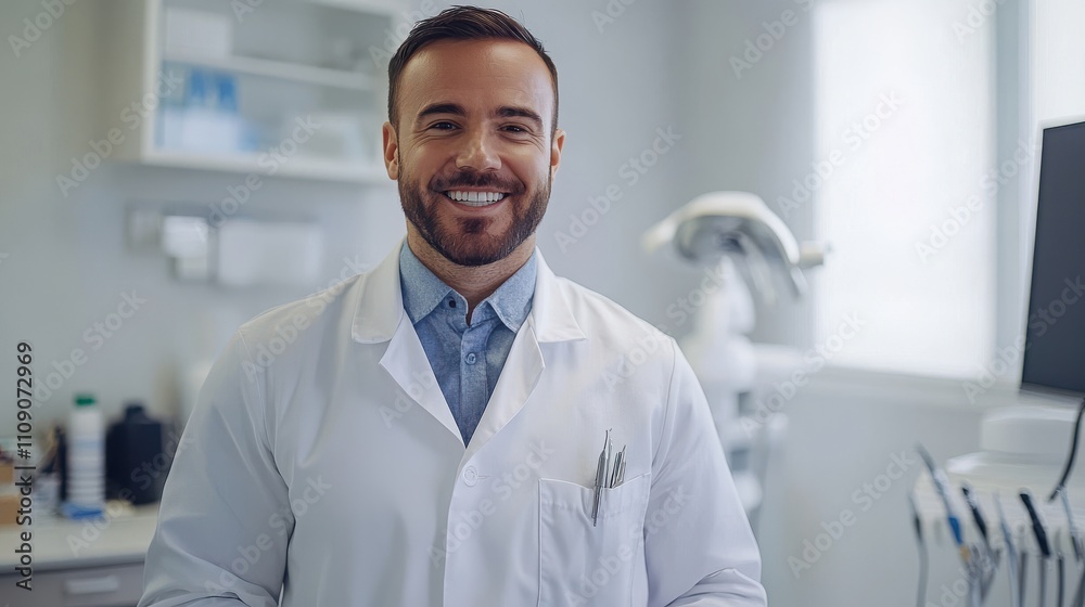 Fototapeta premium Smiling Doctor in a Laboratory