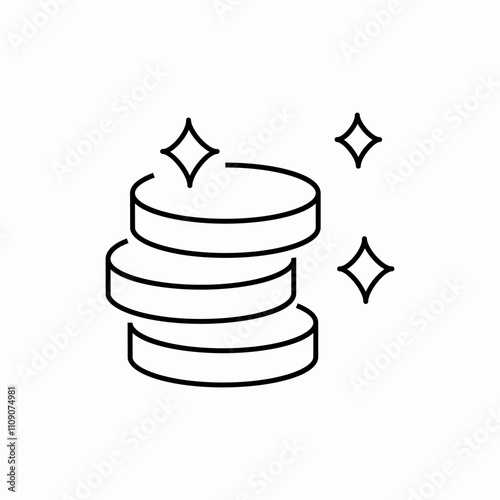 cash money coins icon sign vector
